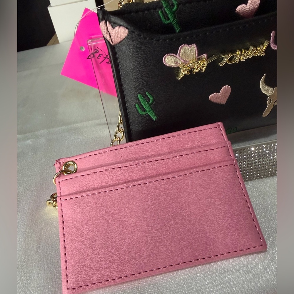 Betsey Johnson black and pink compact wallet brand new - Picture 4 of 6